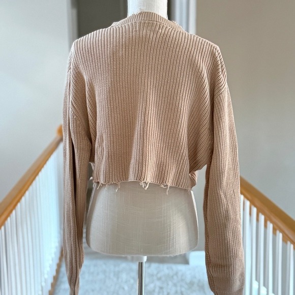 SER.O.YA Mid Cropped Devin Sweater in Tan Size‎ L - Picture 4 of 12